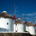 windmills in Mykonos Greece